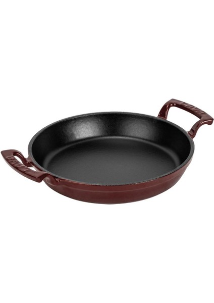 Döküm Yuvarlak Sahan Döküm Demir Yekpare Çift Kulplu ÇAP(Ø)16CM.-BORDO fiyatları