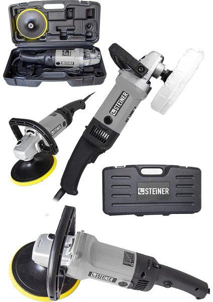 Alman 2800 Watt Profesyonel 6 Kademe Devir Ayarlı Sjs Metal Şanzıman Pasta Cila Polisaj Maki