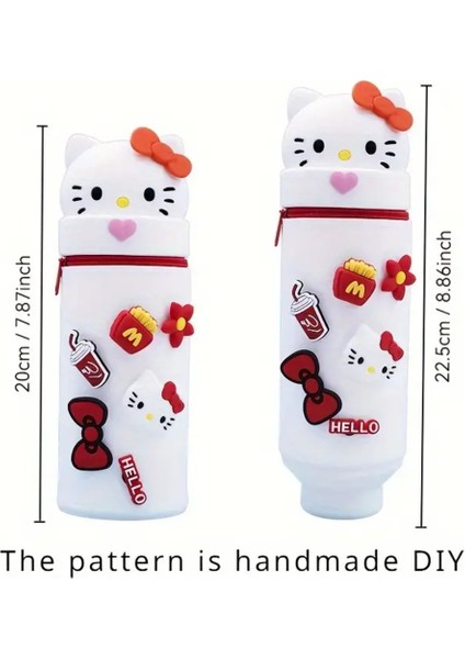 Çocuk Kalem Kutusu Yuvarlak Hello Kitty Figürlü Silikon fiyatları