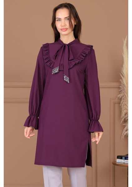 Asil Tesettür Tunik Mürdüm