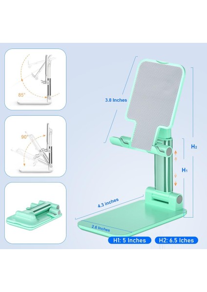 Masaüstü Telefon Tutucu Tablet Standı 2 Kademeli Katlanır Uzunluk Ayarlı fiyatları