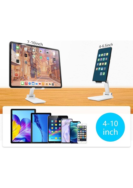 Masaüstü Telefon Tutucu Tablet Standı 2 Kademeli Katlanır Uzunluk Ayarlı fırsatları