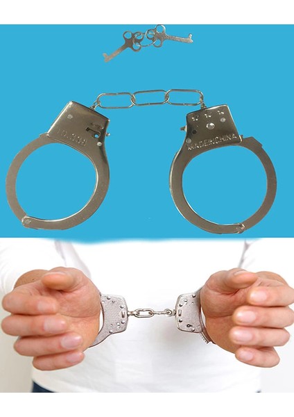 Çocuk Anahtarlı Oyuncak Metal Kelepçe Polis Kelepçesi