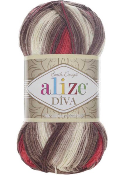 Diva Batik Kırmızı Kahfeli 1 Adet Colar : 4574