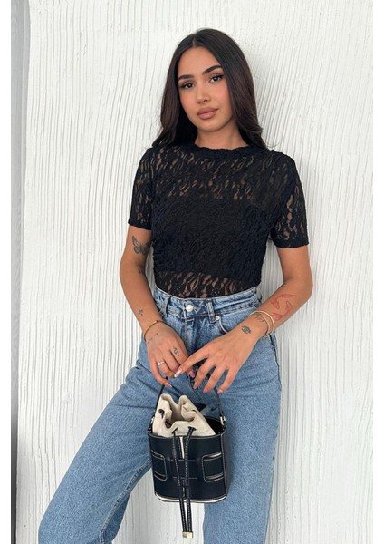 Kadın Dantel Kısa Kollu Bluz – Bold Grace fiyatları