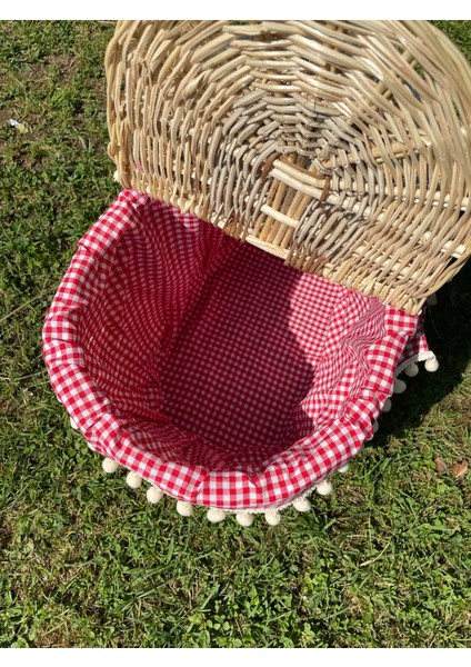 Kapaklı Içi Fisto Örtülü Hasır Xxl Büyük Boy Piknik Sepeti fırsatları