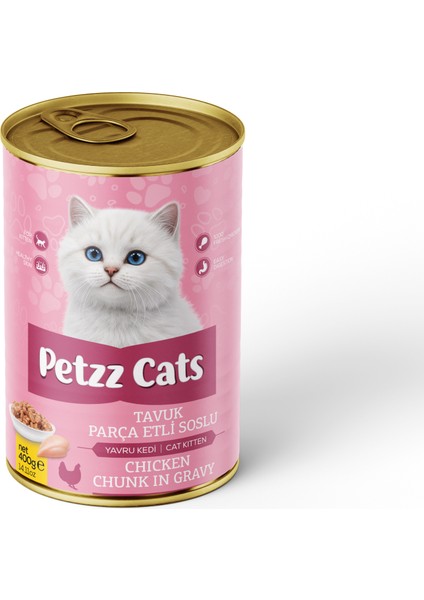 Petzzcats Tavuk Etli Yavru Kedi Konservesi 400 gr 1 Adet