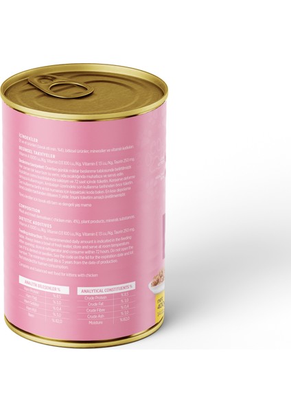 Petzzcats Tavuk Etli Yavru Kedi Konservesi 400 gr 1 Adet fiyatları