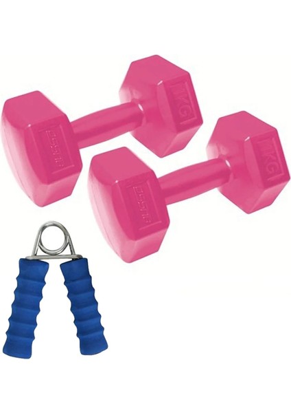 1 kg Dambıl Ağırlık Seti 1 kg x 2 Adet = 2 kg Dambıl, 1 Adet El Yayı