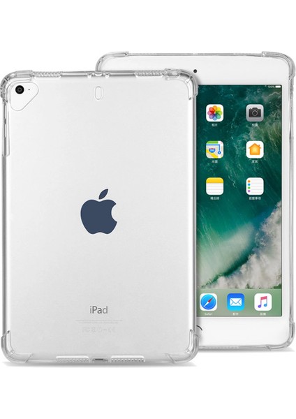 iPad Mini 1-2-4 7.9 Inch ile Uyumlu Anti Shock Silikon Kılıf Şeffaf - FC014