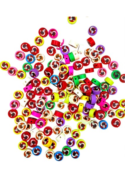 50 Adet Türk Bayrağı ve Atatürk Figürlü Fimo Boncuk