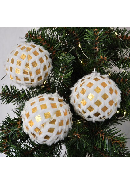 8 cm Yılbaşı Ağaç Süsleme Topu 3lü Pvc Kutu fiyatları