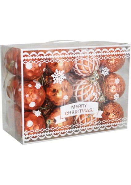 Yılbaşı Ağaç Süsleme Seti 24 Parça -Şampanya-