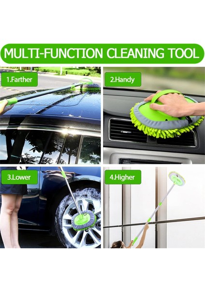 Çok Fonksiyonlu Mikrofiber Oto Fırçası Mopu Yedek Bezli Teleskopik Saplı Araba Yıkama Fırçası indirimleri