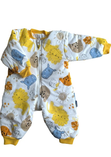 Laura Baby Aslan Desenli Uzun Kollu Erkek Bebek Uyku Tulumu (Pijama Tulum) modelleri