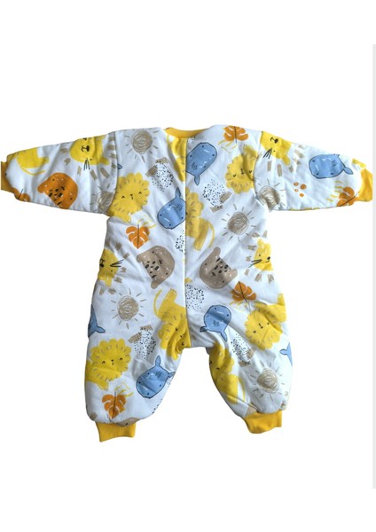 Laura Baby Aslan Desenli Uzun Kollu Erkek Bebek Uyku Tulumu (Pijama Tulum) indirimleri