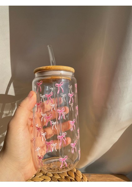 Pembe Fiyonklu Hediyelik Pipetli Kahve Bardağı Pinterest Bardak