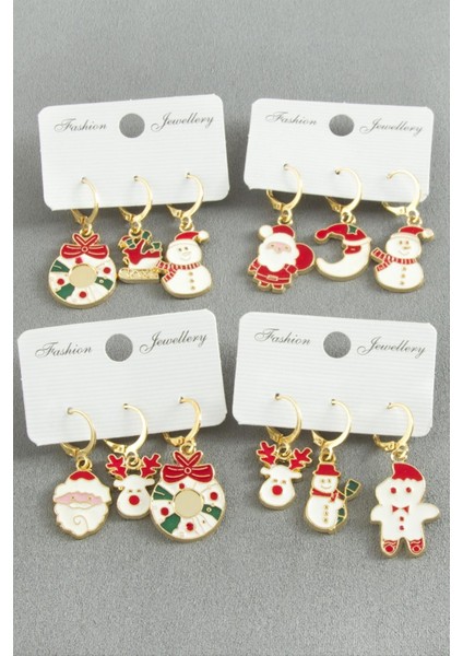 Yılbaşı Temalı Lüx Mineli Küpe