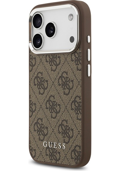 iPhone 17 Pro Uyumlu Kılıf Guess Lisanslı M-Safe Özellikli 4g Klasik Yazı Logolu Kapak Kahverengi fiyatları