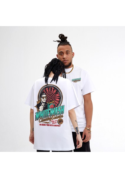 Whitewash Beyaz Regular Fit T-Shirt