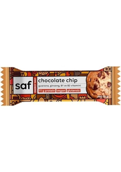Saf Chocolate Chip Energy Bar 50 gr x 12 fiyatları