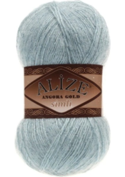 Angora Gold Simli Mavi 1 Adet Colar : 114