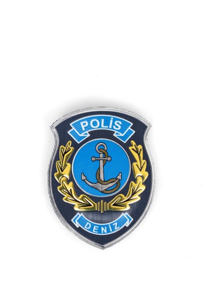 Deniz Polisi Kol Arması Cırtlı, 3D Plastik Tpu, Yeni Tip, Standart Ölçü, 1.sınıf