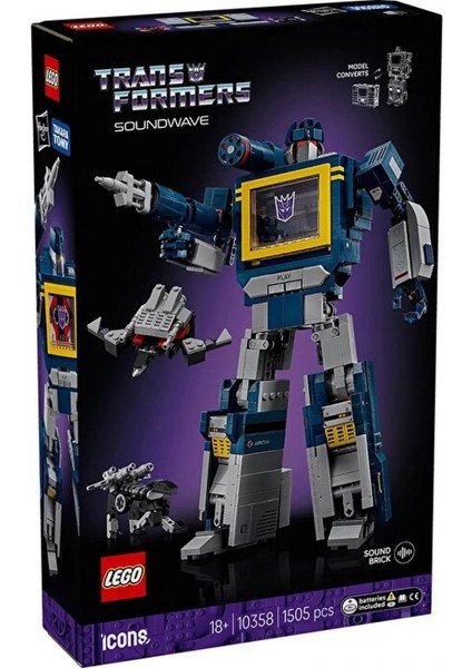 LEGO Icons Transformers: Soundwave 10358 modelleri