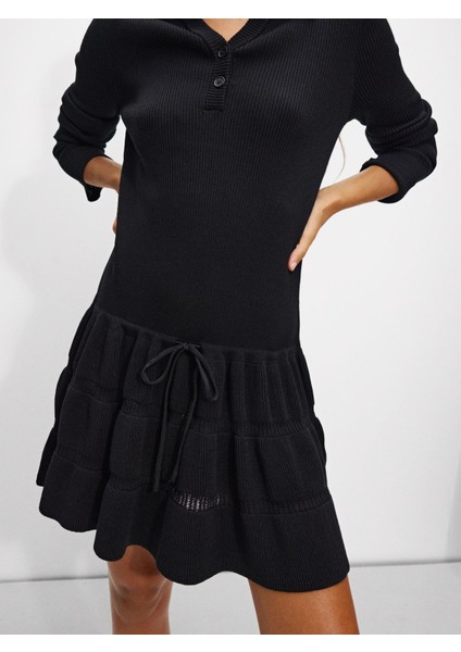 Uzun Kollu Triko Midi Elbise modelleri