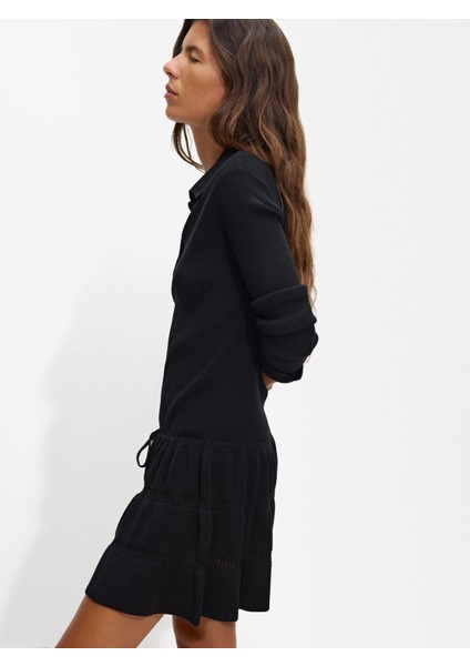 Uzun Kollu Triko Midi Elbise fırsatları