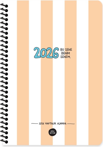 Hisli Şeyler 2026- 13*19,5 Haftalık Ajanda - Bu Sene Benim Senem