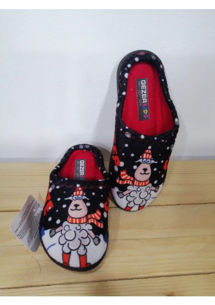 Yeni Sezon Rahat Taban Koyun Desenli Kışlık Erkek Çocuk Ev Terliği