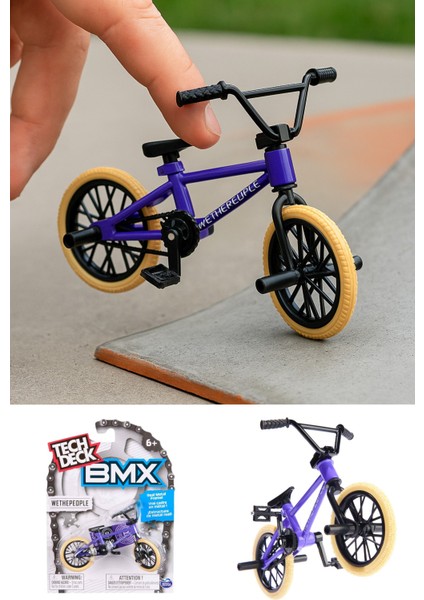 Tech Deck Bmx Bisikleti Wethepeople Mor Gerçek Metal Çerçeve Parmak Bisiklet Oyuncak Model 12
