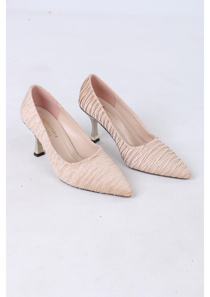 Zarif Kumaş Dokulu Ince Topuklu Abiye Kadın Ayakkabı fırsatları