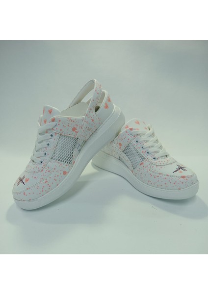 Pembe Kalpli Fileli Spor Sandalet