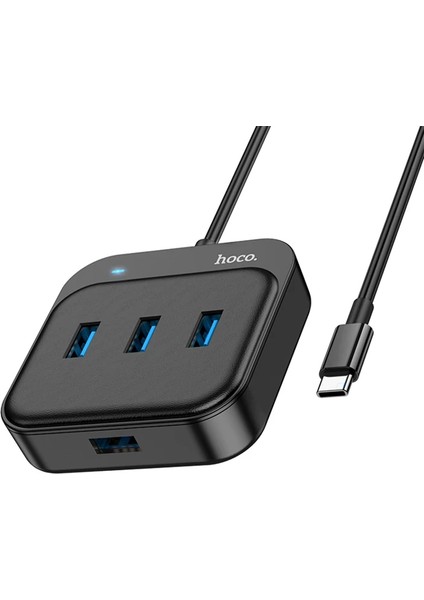 Hoco HB31 4in1 Type-C To 4x Usb3.0 Hub Çevirici Dönüştürücü Adaptör 0.2m-(57 - M607K611-R03