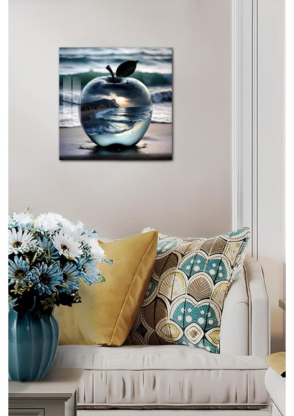 3D Görünümlü Temperli Cam Tablo – Deniz Dalgaları Temalı Uv Baskı 33X33 CM-CTK020 fiyatları