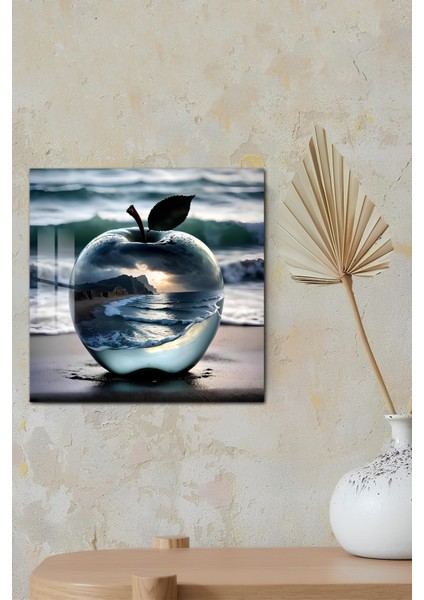 3D Görünümlü Temperli Cam Tablo – Deniz Dalgaları Temalı Uv Baskı 33X33 CM-CTK020 fırsatları