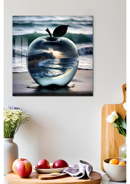 3D Görünümlü Temperli Cam Tablo – Deniz Dalgaları Temalı Uv Baskı 33X33 CM-CTK020 indirimleri