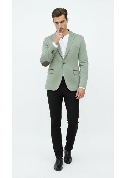 Haki Erkek Italyan Kesim Blazer Ceket – Kol Yamali, Slim Fit, Şık ve Modern Tasarım fiyatları