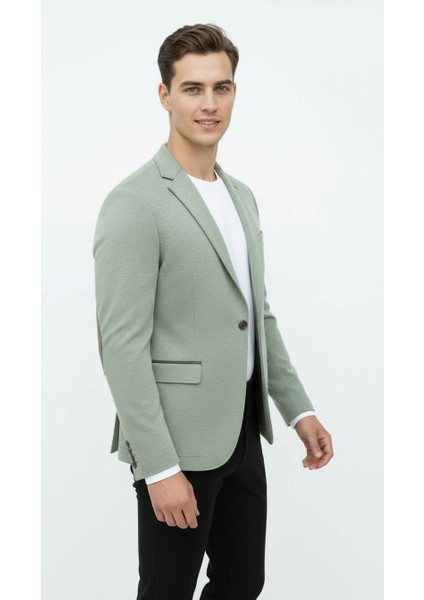 Haki Erkek Italyan Kesim Blazer Ceket – Kol Yamali, Slim Fit, Şık ve Modern Tasarım fırsatları
