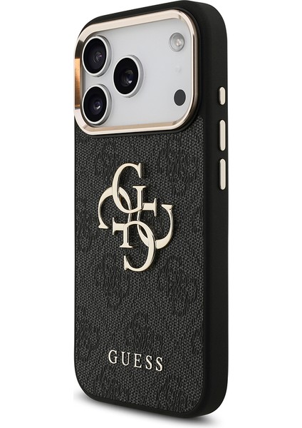 iPhone 17 Pro Kılıf Guess Lisanslı Gold Kamera Çerçeveli 4g Desenli Büyük 4g ve Yazı Logolu Siyah fiyatları