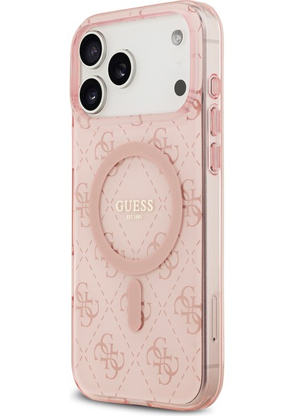 iPhone 17 Pro Max Uyumlu Kılıf Guess Lisanslı M-Safeli Iml Baskılı Klasik Logolu 4g Desenli Pembe fiyatları