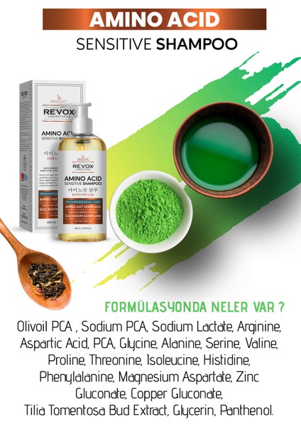 Amino Asit Sensitive Şampuan Dökülme Karşıtı Hızlı Uzama Etkili Dolgunlaştırıcı Nemlendirici 400 ml modelleri