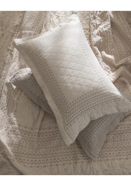 Brice Çift Kişilik %100 Pamuk Yatak Örtüsü - Bej indirimleri