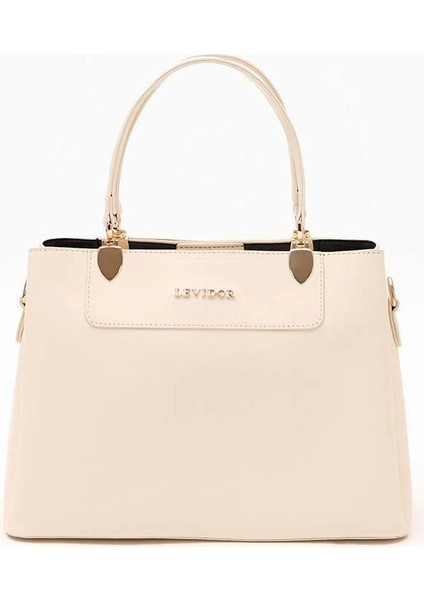 Krem Kadın El ve Omuz Çantası 930120