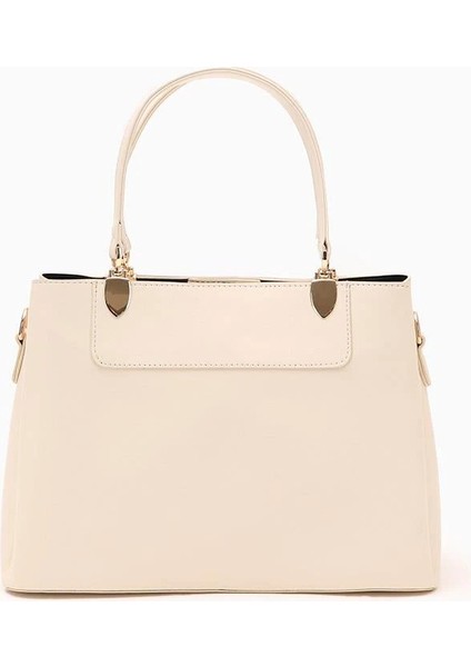 Krem Kadın El ve Omuz Çantası 930120 fırsatları