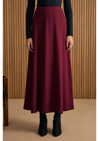 Beli Lastikli Örme Kloş Etek modelleri