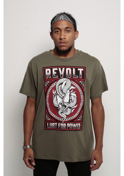 Revolt Haki Yeşil Regular Fit T-Shirt