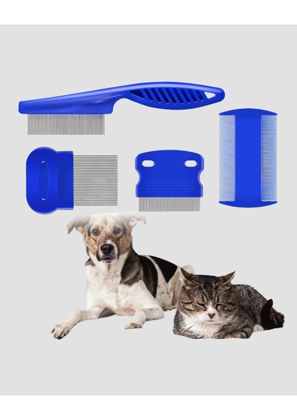 4’lü Kedi Köpek Tüy Temizleme Seti – Paslanmaz Çelik,ergonomik ve Uzun Ömürlü modelleri